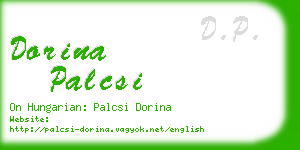 dorina palcsi business card